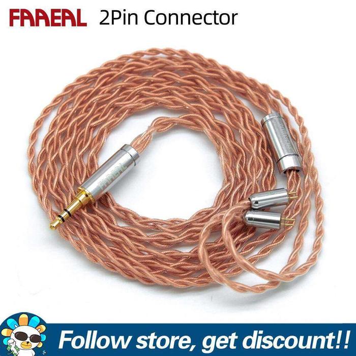 FAAEAL Kabel Earphone, Kawat Pengganti Bahan Tembaga Kemurnian Tinggi