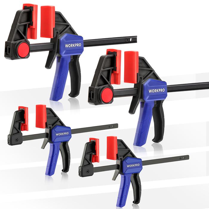 WORKPRO Set Klem Batang 4 Bagian Bar Kerja Kayu Set Klip Klem F 4.5