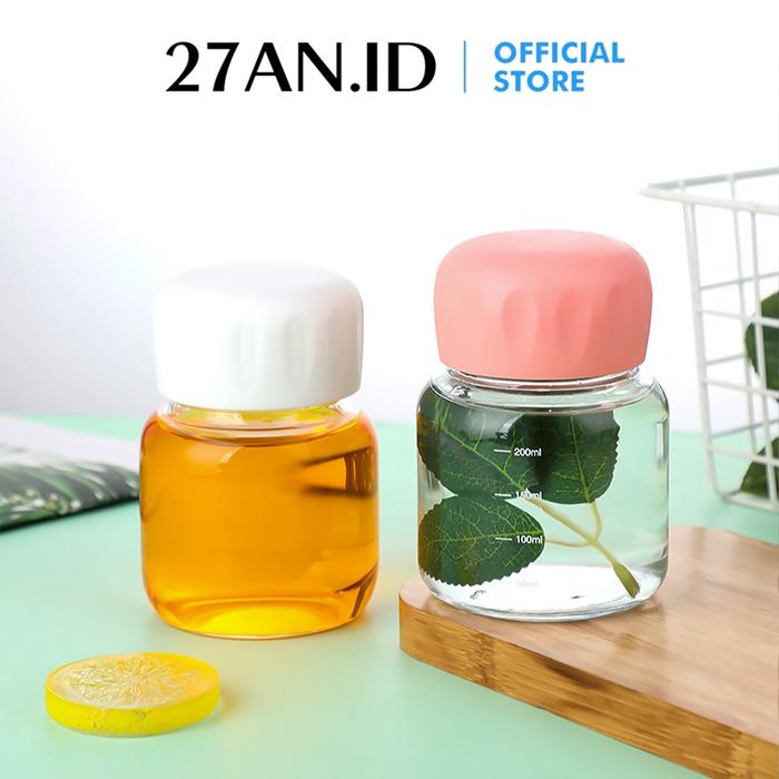 ( 27AN.ID ) Botol Minum Jus Kaca H679 Botol Minum Air Mini Anti Tumpah Botol Minum Tumbler Mini
