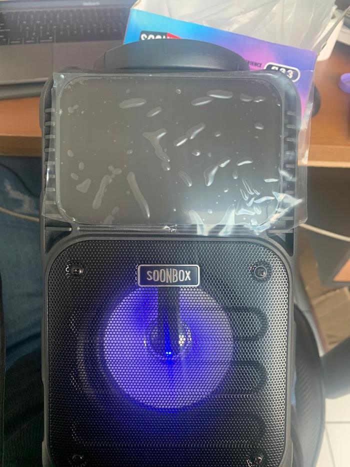 Speaker Bluetooth Soonbox Mic Karaoke Portable S33+ Layar LCD Free Mic