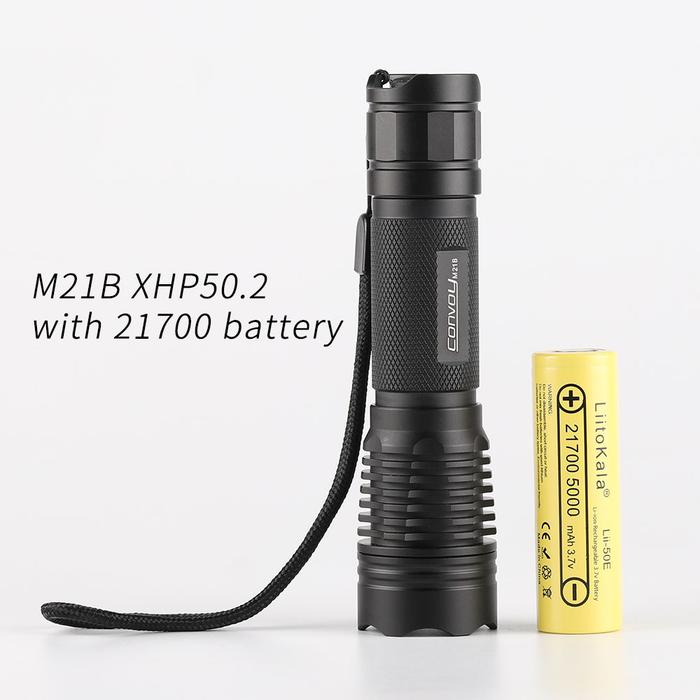Convoy M21B senter dengan XHP50.2 XHP50.3 HI,21700 senter, dengan