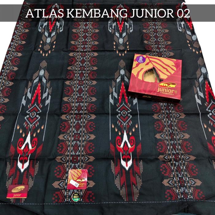 Sarung Tenun Anak Junior ATLAS WADIMOR POHON KURMA SAPPHIRE Kembang Bahan Katun Dingin Halus Murah M