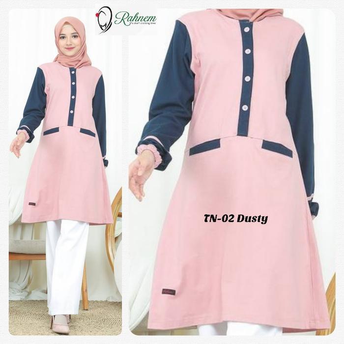 Tunik Kaos Rahnem Terbaru / TN - 02 / Fashion Muslim