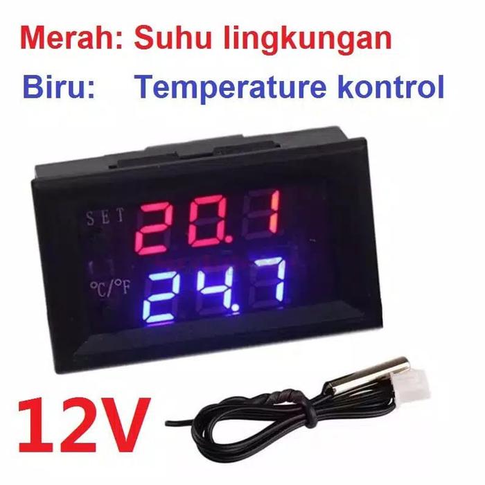 Thermostat Digital Temperature Termostat Controller Relay W1209wk W1209 LED Digital Sensor Suhu 12V