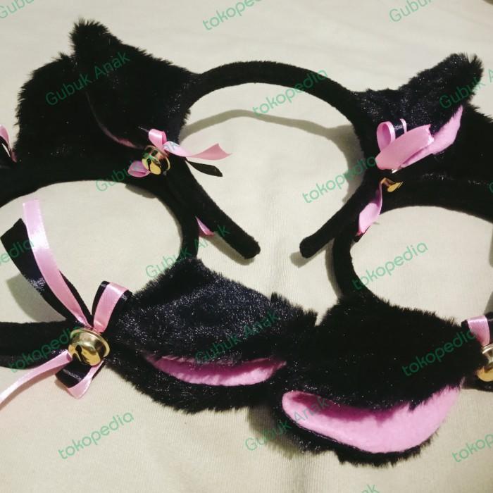 Bando Neko Mimi Bando Kuping Kucing Lucu Hitam Pink  Best Seller