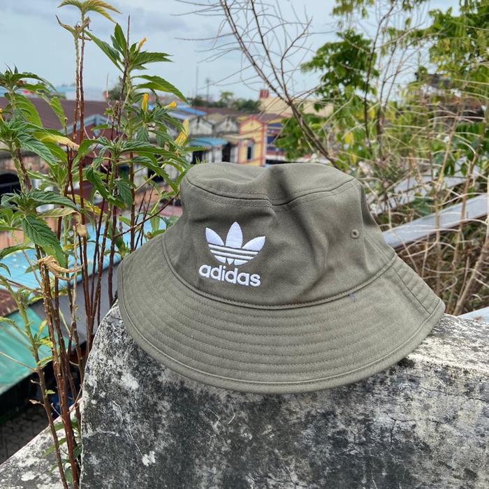 Topi Bucket Adidas Trefoil Original Army Color - one size