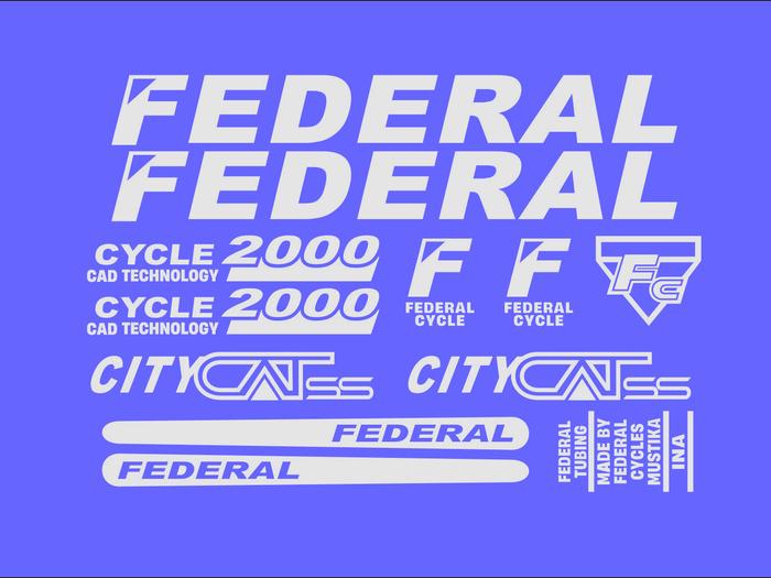 cutting sticker sepeda federal Citycat 30cm