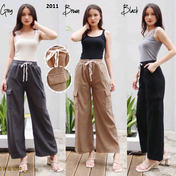 celana kulot cargo kodorai wanita