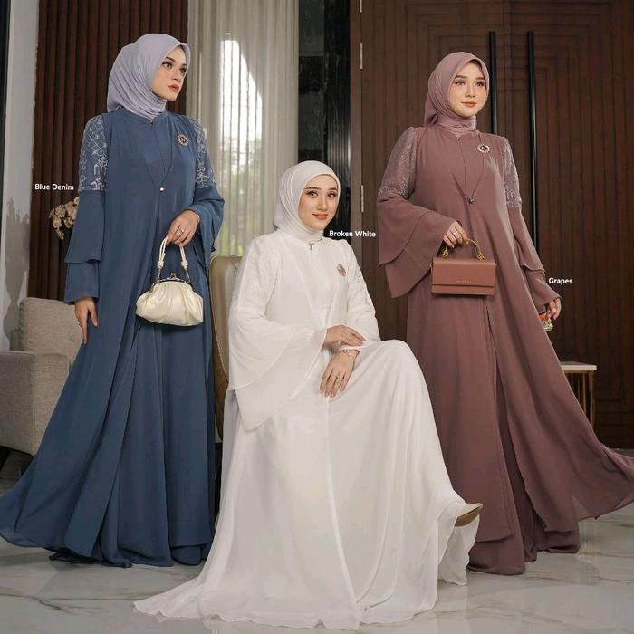 [NEW] • COD | ANNOLLA DRESS 1 • NADHEERA LUXURY / Gamis Dress Mewah Sultan Outer Long Lace Babydoll 