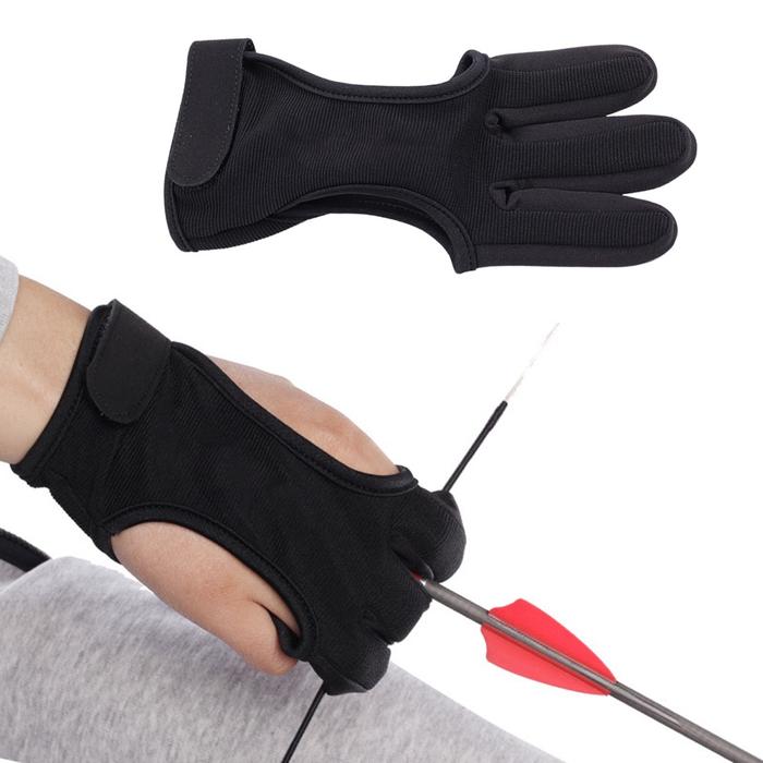 Sports Accessories Outdoor 3 Fingers Protective Gloves Archery Finger Guard Recurve Bow Shooting Han