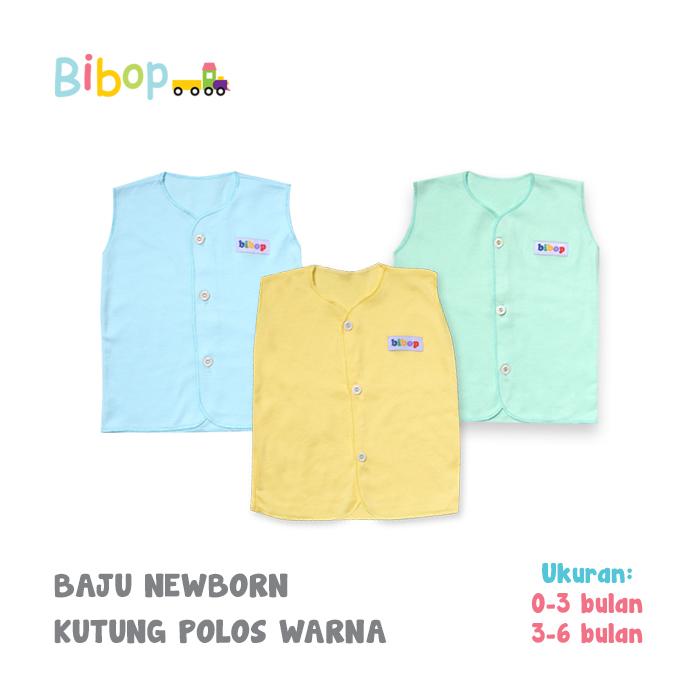 Bibop Baju Bayi Anak Newborn Kutung Warna Polos