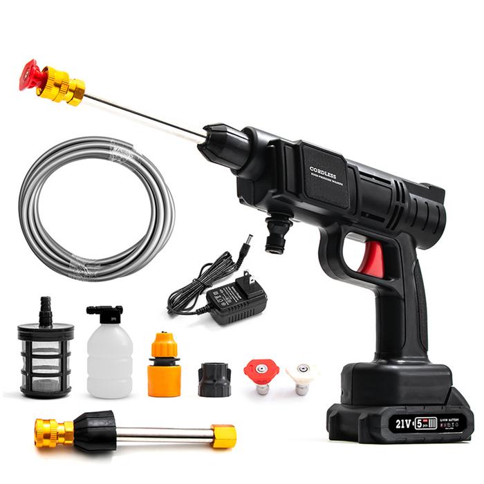 100Bar Cordless Cleaner Washer Spray Water Gun Foam