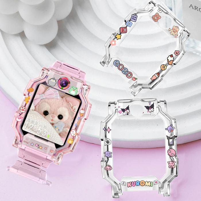 Sanrio Print Soft Case Bumper Imoo Z1/Z1y/Q1/Q1y Smart Watch Pelindung Anti cangan Casing n Lucu unt