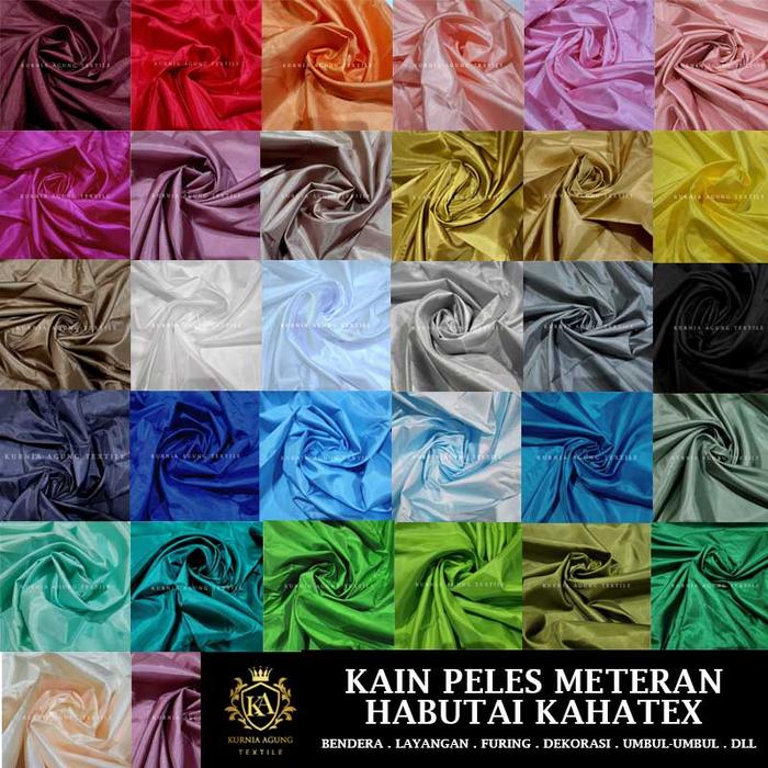 [ Ready Stok ] Kain Polos Meteran Murah Background Warna Putih Hitam Bahan Kain Furing Peles Kahatex