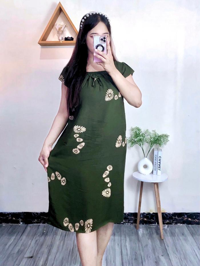 Daster Yukensi Boneka - Pakaian Tidur Wanita Pendek Selutut - Baju Tidur Wanita Rayon Adem baju  din