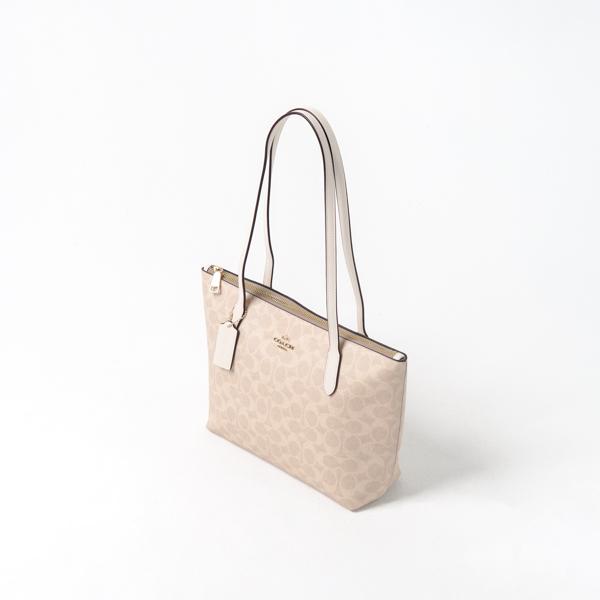Tas COACH FIONA MONOGRAM IVORY WHITE BEIGE ZIP TOTE BAG 100% ORIGINAL