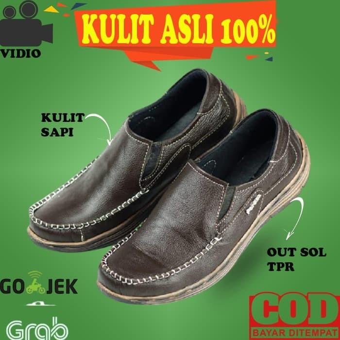 P㊛Q5 SEPATU PRIA KASUAL KULIT ASLI SLIP ON SPORT CASUAL PRIA KICKERS SC88 J♫Y2
