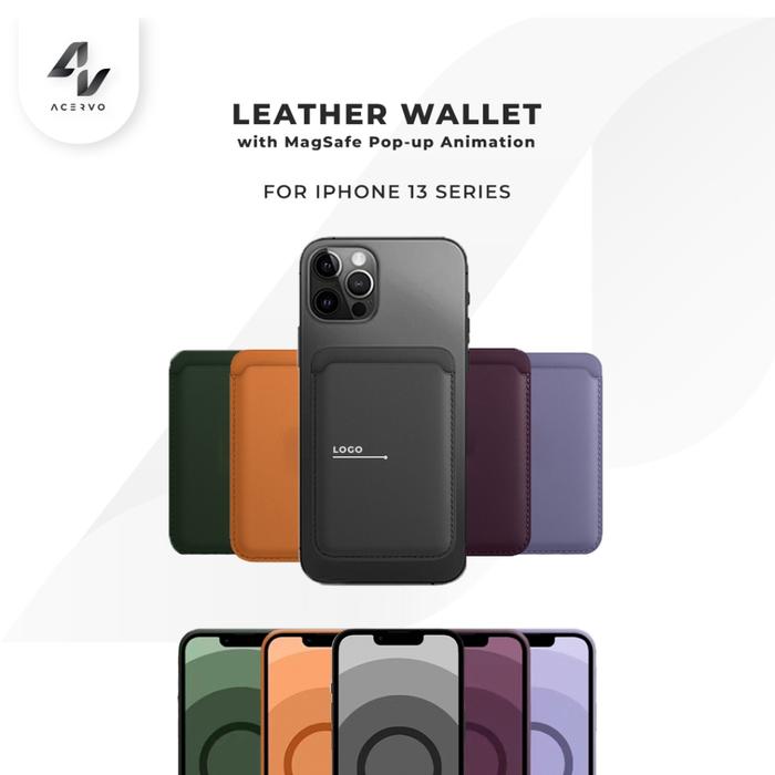 Terlaris Iphone 13 Series Leather Wallet With Magsafe Pop-Up Animation Card Holder Magnetic Dompet K