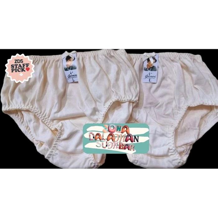 6 PCS CELANA DALAM JASMINE JASMINI KATUN POLOS M L XL 3XL 3L 4XL 4L | CD WANITA REMAJA DEWASA BAHAN 