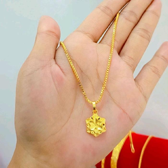 Kalung Kendari rantai itali warna emas 24 k