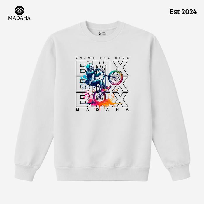 Madaha Sweater Crewneck Bmx Enjoy To Ride Freestyle
