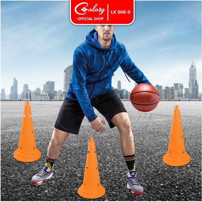 SPEEDS Cone Kerucut 50cm Trafic Lubang Bola Kaki Training Futsal Tiang Latihan Bola 006-9