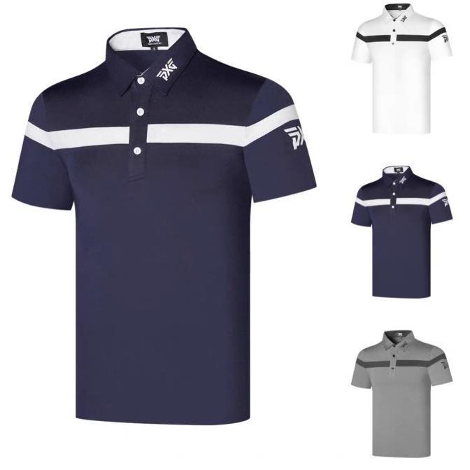 ( BISA COD ) Men Golf Polo shirt PXG - Putih, S TERBAIK [Kode 1|Kode 2|Kode 3|Kode 4|Kode 5|Kode