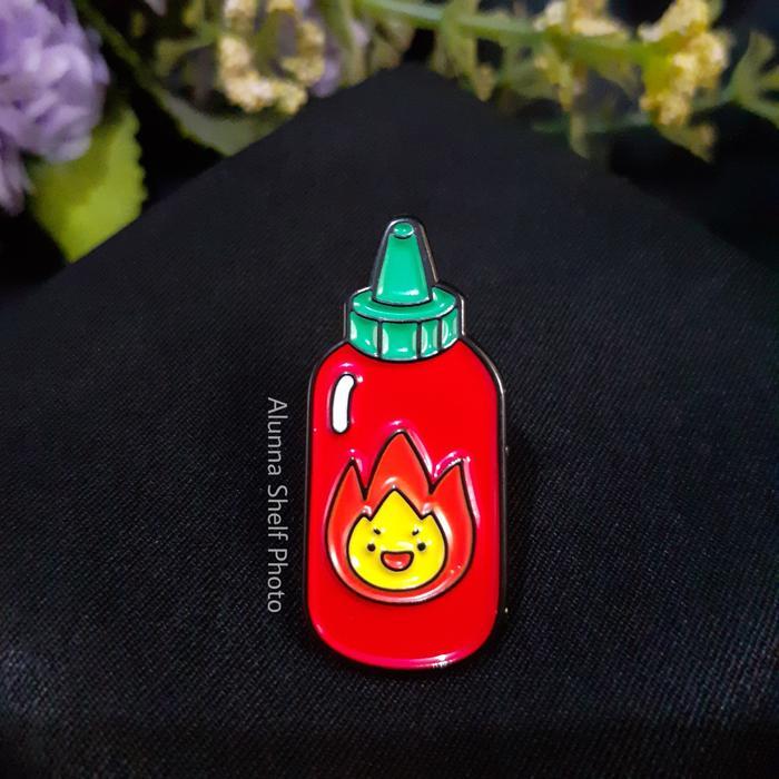 Pin Enamel Calcifer Ramen Sauce Fire Demon | Bros Aksesoris - Sauce Calcifer