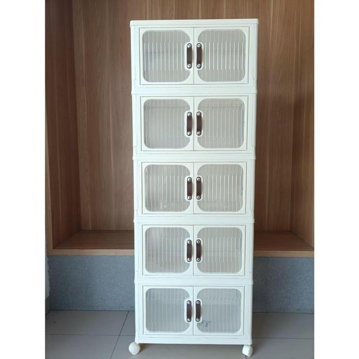 Agatha Storage Box 5 Layer Plastik / Rak Sepatu / Rak Mainan / Rak Tas / Lemari Baju