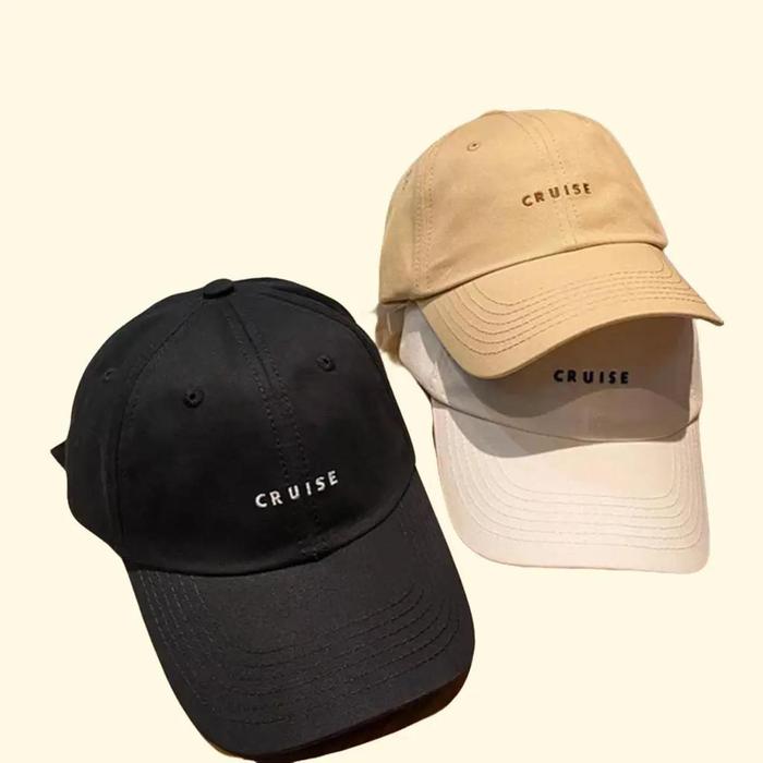 TOPI BESBOLL DEWASA COD BORDIR CRUISE DISTRO UNISEX Baseball Wanita Pengait original Anak Putih prem