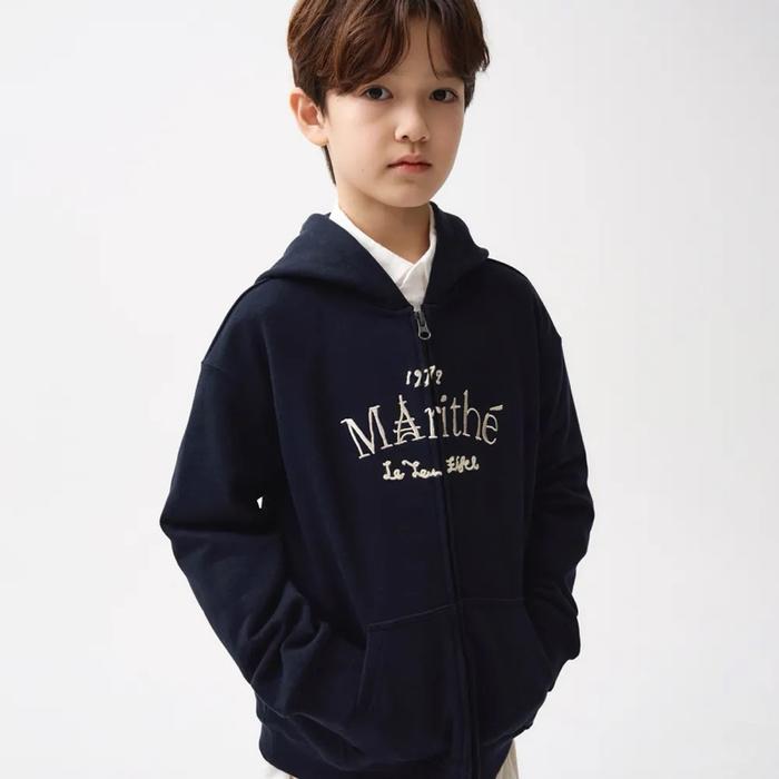 Marithe Kids Embroidery Hoodie Zipup