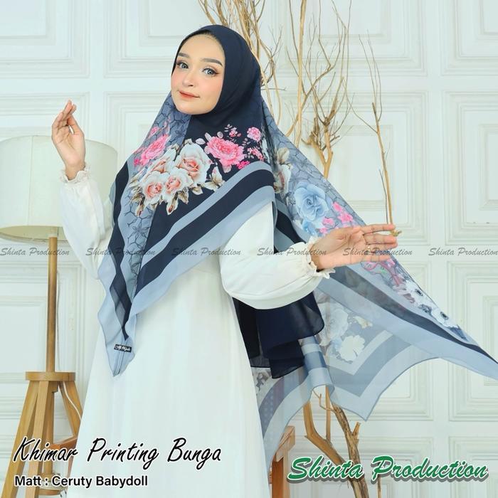 ALLHIJAB khimar Printing ceruty babydoll khimar sonay bergo jumbo