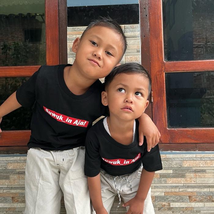 Kaos distro suwuk_in aja ukuran anak Bahan 100% cotton  Brand lokal asli Magetan