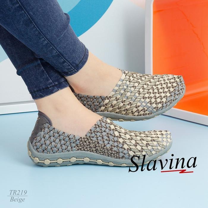 Sepatu Wanita Sepatu Slavina Flat Rajut Tr219
