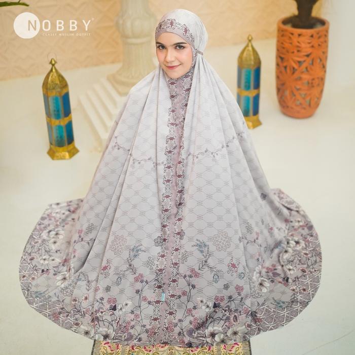 Nobby Ranti Mukena Bahan Marry Silk Mukena Premium, Lembut dan Elegan Motif Floral