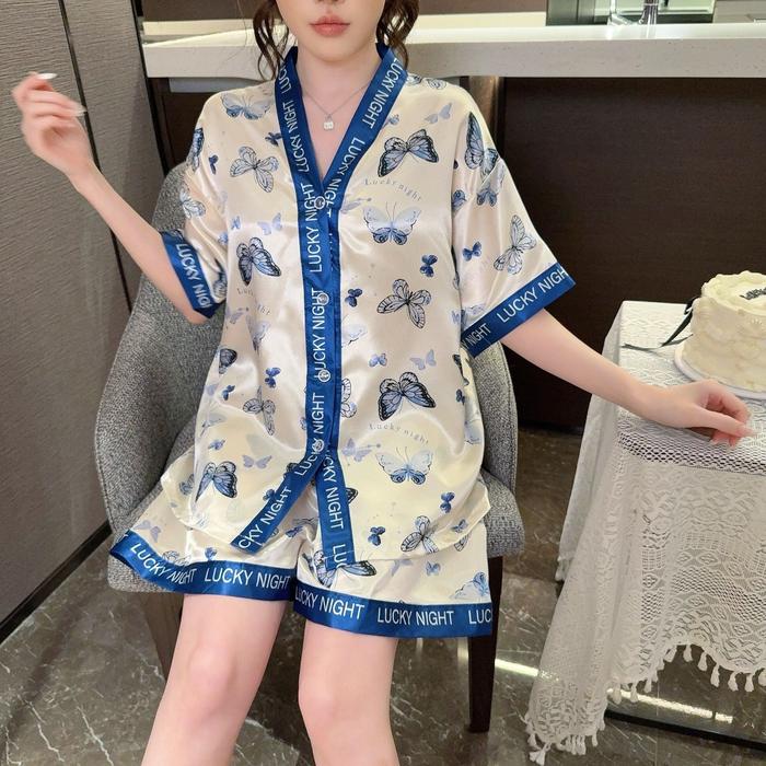 Piyama 2-in-1 Harga Spesial Atasan Celana Pendek baby doll wanita baju manohara daster tangan ruffle
