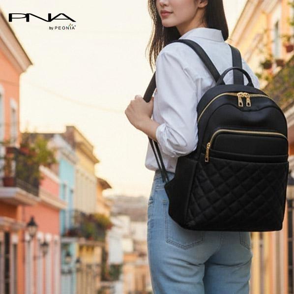 Peonia PNA GENNA Water Resistant Ransel Korea Tas Wanita Punggung Kantor Kerja Sekolah Kuliah Outdo