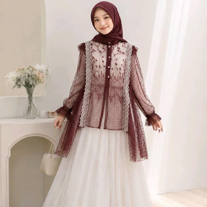 Setelan Outer Inner Gamis Iner Outer Anak Gamis Remaja Lebaran Gamis Brokat Lebaran Gamis Anak Tangg