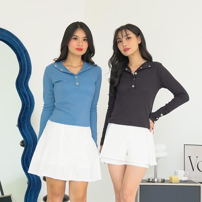 Atasan Knit top Wanita Emeron Longsleeve