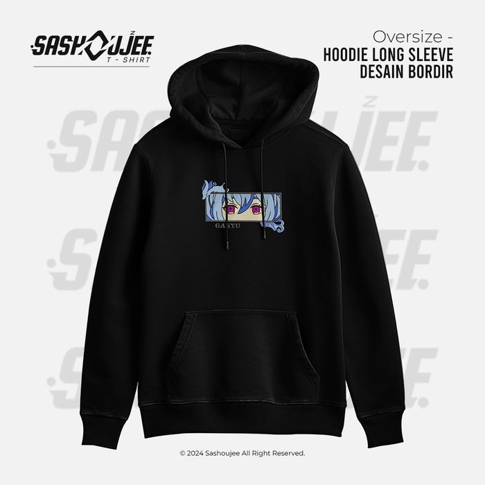 Hoodie Anime Embroidery Ganyu Genshin Impact / Hoodie Anime Embroidery
