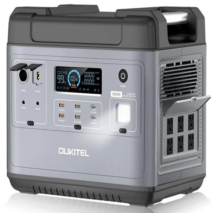FULLY ASSEMBLED OUKITEL 2000Wh Portable Power Station Solar Generator