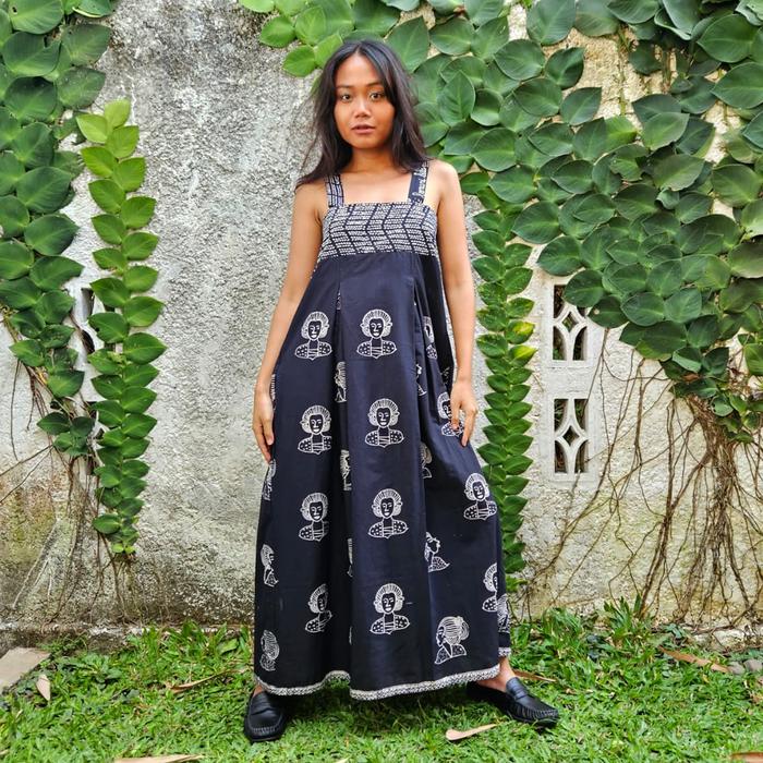 Santi Dress/ Batik Mbok Jum - Gabah/ Hitam