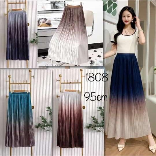 Rok Wanita Dewasa plisket import semprot 2 warna
