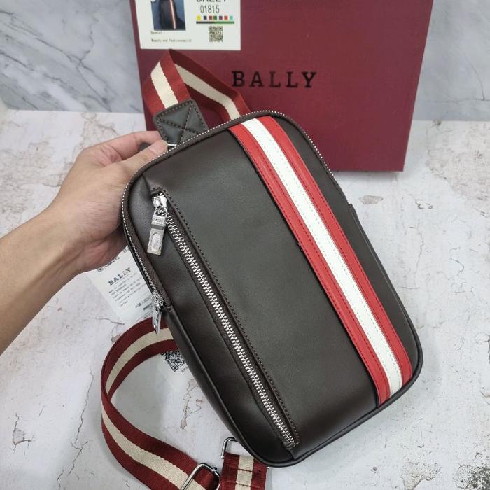 TAS SELEMPANG PRIA SLING BAG BALLY ORIGINAL LEATHER PREMIUM QUALITY