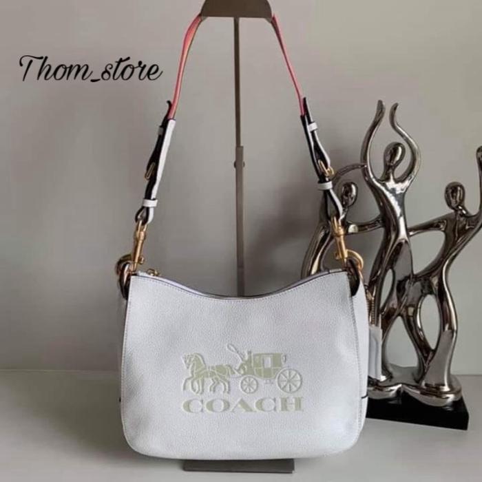 Tas selempang wanita CH F72702 jes hobo half month shoulder bag chalk multi