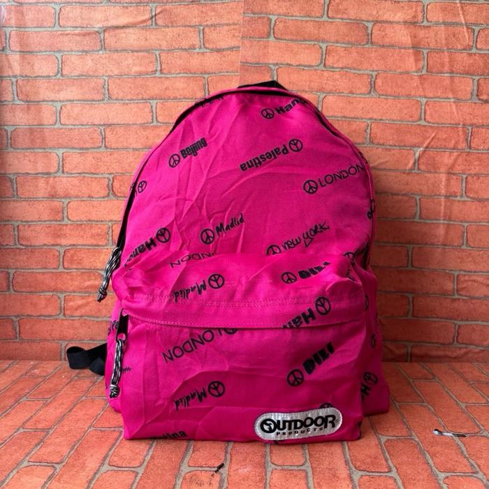 TAS RANSEL WANITA OUTDOOR LONDON KANVAS PINK SECOND BRANDED / TAS RANSEL WANITA OUTDOOR SECOND