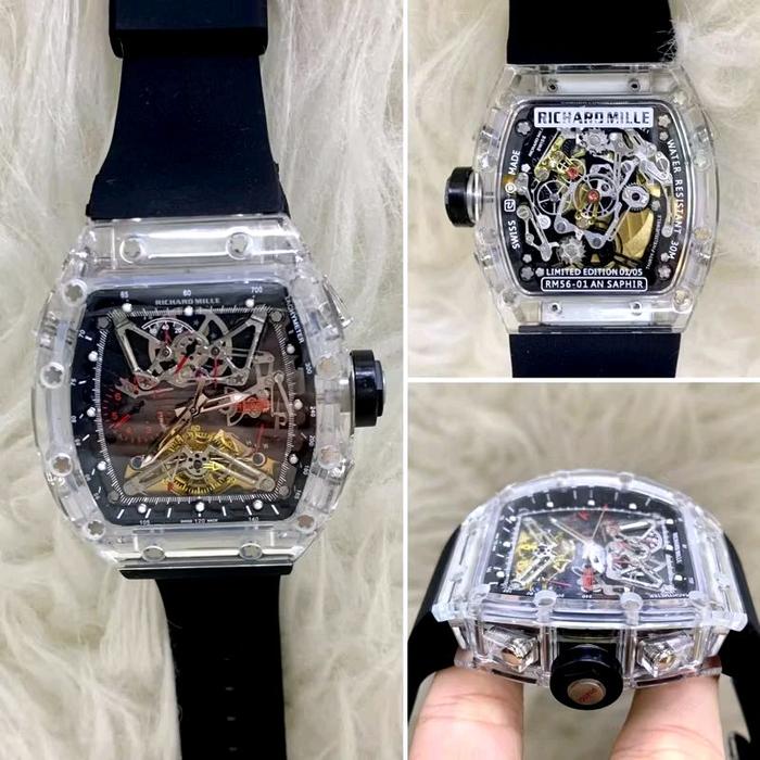 JAM TANGAN PRIA RM 56-01 AN SAPPHIRE AUTOMATIC SWISS ETA CRONO AKTIF