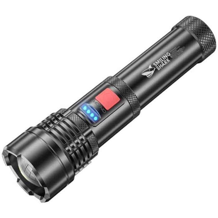 SENTER LED SMILING SHARK X72 P70 - ZOOM JARAK JAUH - 5 MODE CAHAYA - TYPE C - BAHAN ALMUNIUM