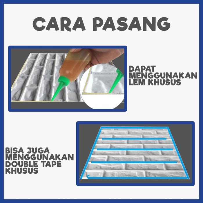 WALLPANEL 3D DINDING PVC 50X50CM DAN 30X30CM | WALLPAPER DINDING DEKORASI 3D | Wall Pannel PVC 3D Ti