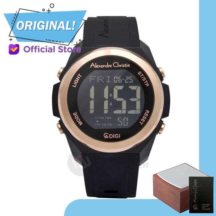 Jam Tangan Pria Digital Alexandre Christie 9342MH AC9342 AC 9342 MH 9342 MHRRGBA Original Garansi Re